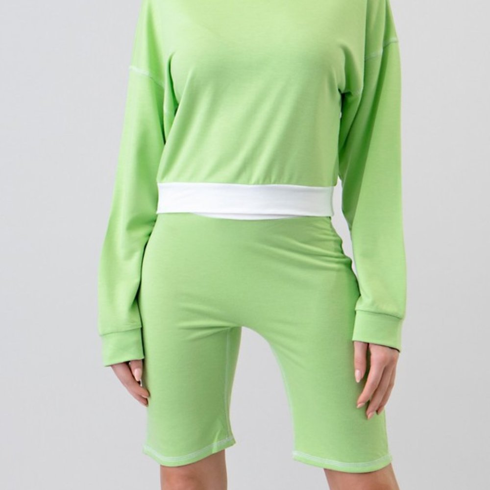 WOMEN’S BIKER SHORT WITH CONTRAST BAND